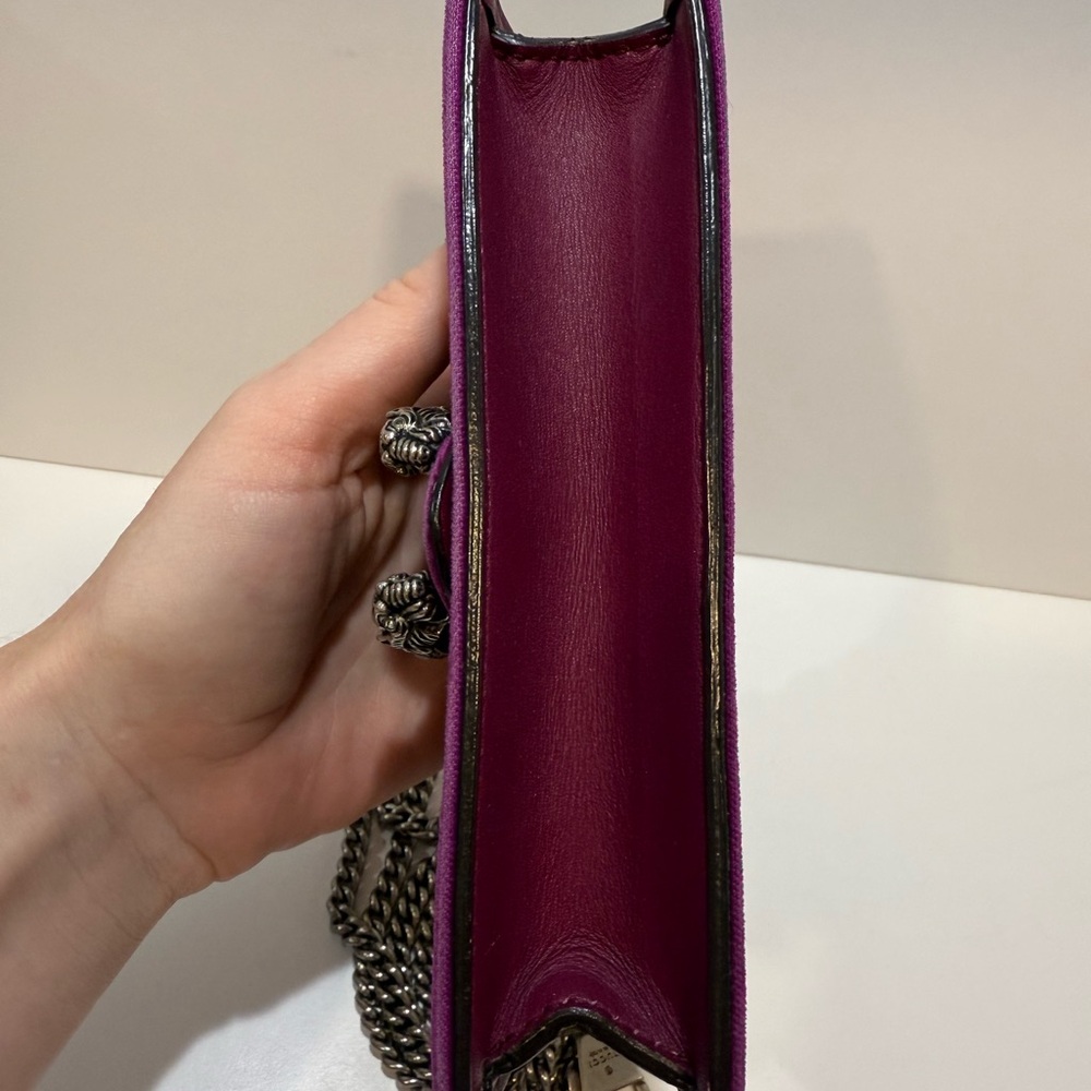 Gucci Dionysus Super Mini Purple Velvet Bag - Picture 5 of 13